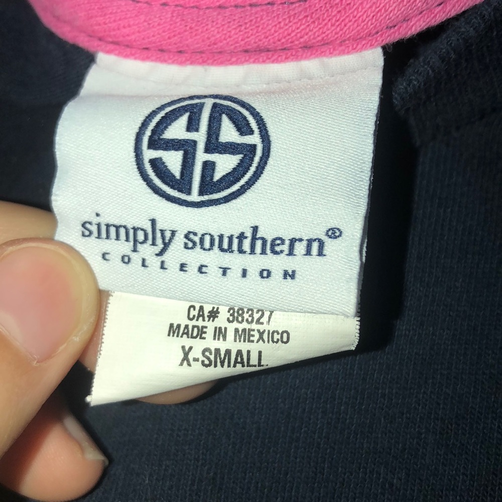 Simply Southern Navy Blue Long Sleeve T shirt - Picture 4 of 6